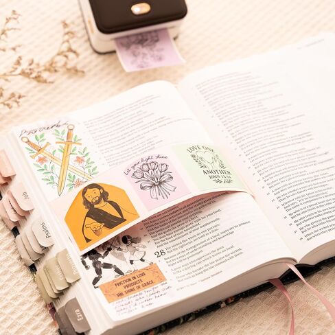 FaithTag Bible Study Mini Printer F21 Kit with 3 Rolls of 2" Transparent Stickers in Kuwait