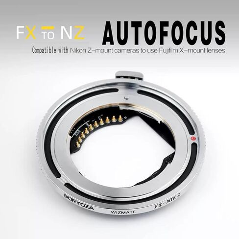 محول التركيز التلقائي BORYOZA FX-Z متوافق مع عدسة Fujifilm X-Mount لكاميرات Nikon Z Mount Zf Z9 Z8 Z7 Z6 Z6III Z7II Z6II Z5 Z50 Z30 ZFC in Kuwait