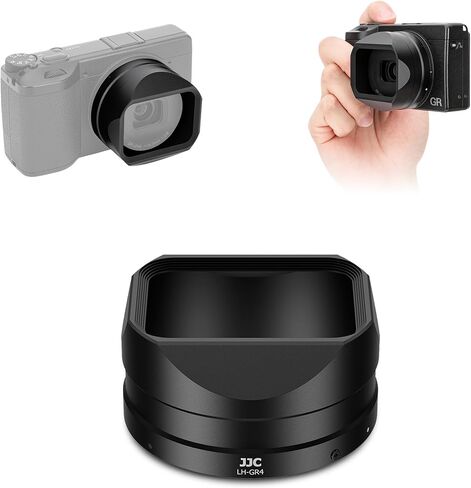 JJC GR IV Lens Hood for Ricoh GR4 GRIV HDF Monochrome Digital Camera Accessories, Aluminum Lens Protective Shade for Ricoh GR 4, No Vignetting and Anti-Scratches in Kuwait