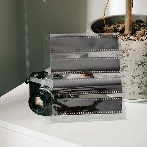 Toddmomy 10pcs 120-hole Negative Film Sleeves Waterproof Photo Negative Protectors Archival Storage Pages for Camera Film and Slide Preservation in Kuwait