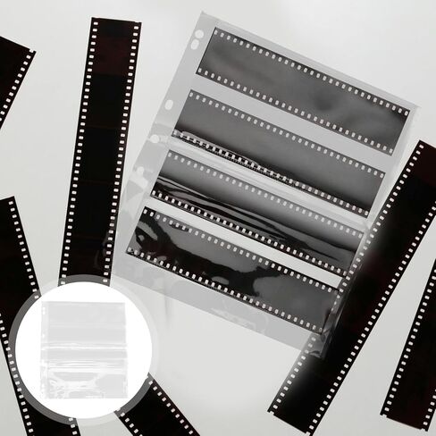Toddmomy 10pcs 120-hole Negative Film Sleeves Waterproof Photo Negative Protectors Archival Storage Pages for Camera Film and Slide Preservation in Kuwait