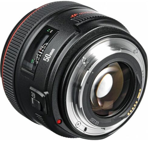 عدسة كانون EF 50 ملم f/1.2L USM | سلسلة L-Series Prime الاحترافية بفتحة f/1.2 فائقة السرعة وبصريات متقدمة وتركيز تلقائي USM سريع | للصور الشخصية والتصوير الفوتوغرافي الإبداعي (1257B002) + بطاقة سعة 64 جيجابايت + حقيبة in Kuwait