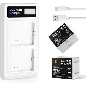 5500mAh Battery for Arlo Pro 3/ Pro 4 with Charger, 2026 Upgrade High Capacity Battery Replacement for Arlo Pro 5S 2K/ Ultra 2/ Ultra, A-4, A-4a, VMA5400, VMC4040P, VMC4060P - 2 Pack in Kuwait