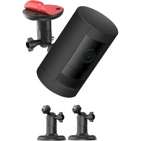 عبوتان من حامل الكاميرا الحلقي - حامل حائط داخلي/خارجي بدون ثقب متوافق مع Ring Stick Up Cam Plus/Pro، وكاميرا Ring Indoor Cam، وكاميرا Ring Outdoor Cam Plus - قابل للتعديل بزاوية 360 درجة، ولاصق VHB قوي وخيار لولبي in Kuwait