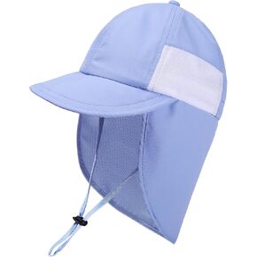 Baby Sun Hat with Neck Flap UPF 50+ Adjustable Toddler Kids Boys Girls Waterproof Quick Dry Swim Hat for Traveling in Kuwait
