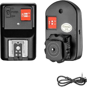 مشغل فلاش لاسلكي عالمي FOMITO PT-04، نطاق تشغيل 30 مترًا، سرعة مزامنة 1/250 ثانية، 4 قنوات مضادة للتداخل، مع منفذ مزامنة الكمبيوتر in Kuwait