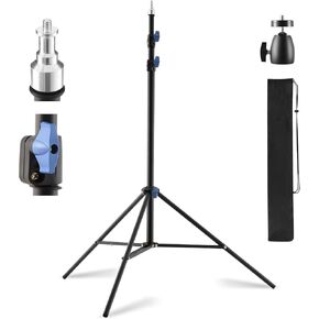 SH Light Stand Photography, 6.7ft/205cm Portable Photo Video Tripod Stand for Photo Studio, Adjustable Lighting Stand with 360° Rotatable Gimbal for Speedlight, Ring Light, Monolight, Softbox, Camera in Saudi Arabia
