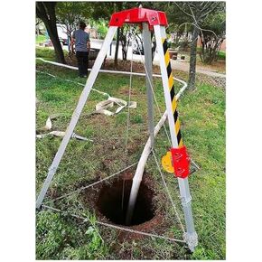 Emergency Tripod-Heavy-Duty Adjustable Aluminum Rescue Tripod - Portable Emergency System for Confined Spaces, Height Work, Cliff Safety, Construction and Rescue Operations，（1200LBS Winch） in Kuwait