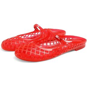 ZJGZF Jelly Sandals for Women Clear Sandals Jelly Shoes Women Mary Jane Mules Open Toe Slides Cute Comfortable Beach Summer Sandal Buckle Slippers in Kuwait