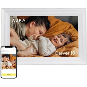 إطار صورة رقمي عالي الدقة مقاس 10 بوصات من Aura | أفضل إطار رقمي للهدايا من Wirecutter | أرسل الصور مباشرة إلى الإطار الخاص بك من أي مكان | إعداد سريع وسهل عبر شبكة WiFi | تخزين مجاني وغير محدود (بدون إعلانات) in Kuwait