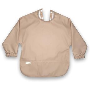Little Keegs Long Sleeve Baby Bib - Toddler Art Smock Feeding Baby Apron Eating Shirt Waterproof Wearable Full Sleeved Bib in Kuwait