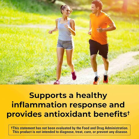 Nature Made Extra Strength Turmeric Curcumin with Black Pepper, 1000mg Turmeric extract (950mg Curcuminoids) per serving, Supports Healthy Inflammation Response, 60 Vegetarian Capsules, 30 Day Supply in Kuwait