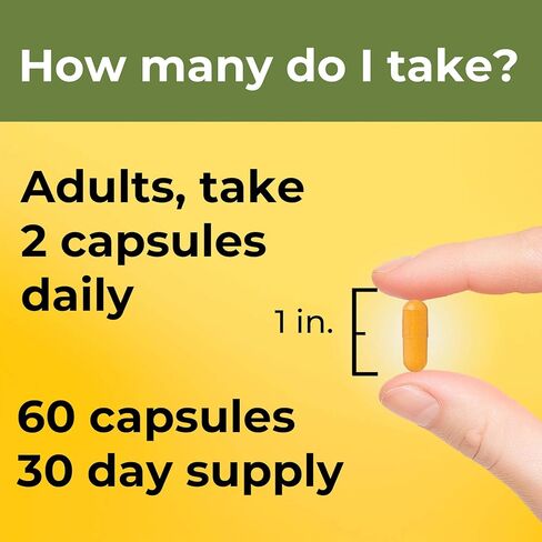 Nature Made Extra Strength Turmeric Curcumin with Black Pepper, 1000mg Turmeric extract (950mg Curcuminoids) per serving, Supports Healthy Inflammation Response, 60 Vegetarian Capsules, 30 Day Supply in Kuwait