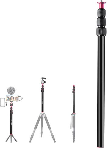 Gugxiom Tripod Extension Pole 4 Section Aluminum Alloy Center Column, 42-101cm Telescopic Rod, 5KG Load 1/4 Inch Screw for DSLR Camera Gimbal Light Stand Monopod in Kuwait