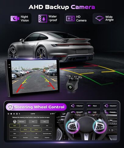 8 Core 2G+64G Car Radio Stereo for Honda Fit 2008-2013 Wireless Carplay Android Auto ، Podofo 10.1 inch 1280 * 720p IPS Screen Android 13 GPS WiFi Bluetooth DSP SWC Camera in Kuwait