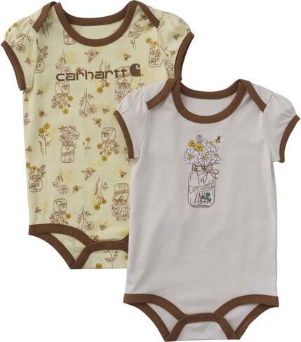 طقم ملابس داخلية مطبوعة بأكمام منتفخة للفتيات من Carhartt Baby مكونة من قطعتين in Kuwait