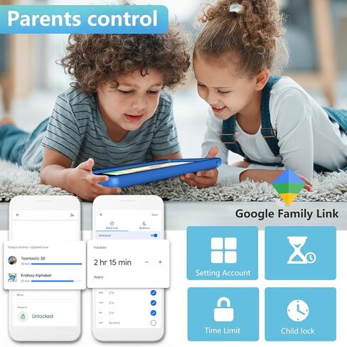 تابلت للأطفال من سن 3 إلى 12 سنة 10.1 بوصة أندرويد 14 6000 مللي أمبير 8 جيجابايت رام + 64 جيجابايت روم (قابل للتوسيع إلى 1 تيرابايت تابلت للأطفال WiFi6 Google Kids Space مراقبة أبوية 1280 * 800 شاشة عالية الدقة (وردي) in Saudi Arabia