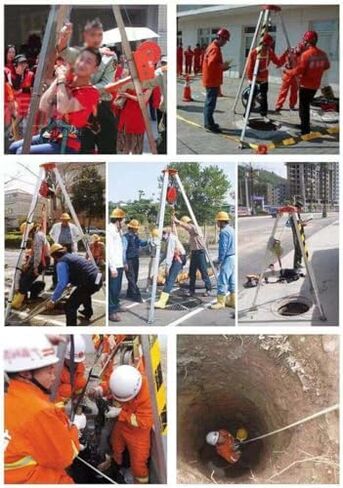 Heavy-Duty Rescue TripodAdjustable Rescue Tripod Kit Portable Safety Equipment for Confined Spaces Deep Well Rescue Pipe Cleaning and Repair Essential Lifting Gear，（with Safe Belt） in Kuwait
