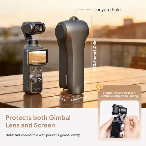 حافظة غطاء STARTRC PHOTO Pocket 4 لملحقات DJI Osmo Pocket 4، حافظة حماية كاملة مع 3 فتحات مرشح CPL/ND، انحراف مقاوم للصدمات وحماية الشاشة in Kuwait