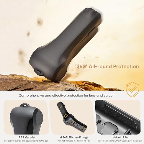 حافظة غطاء STARTRC PHOTO Pocket 4 لملحقات DJI Osmo Pocket 4، حافظة حماية كاملة مع 3 فتحات مرشح CPL/ND، انحراف مقاوم للصدمات وحماية الشاشة in Kuwait
