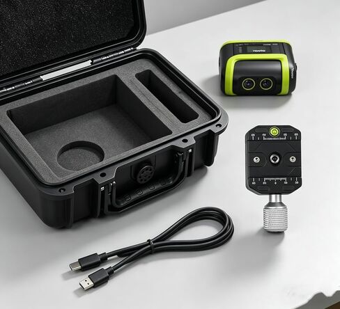 Fotoleey Carrying Case for XbotGo Falcon, Waterproof, Shockproof & Dustproof, Secure Lock & Ventilation System, Durable PP Plastic with EVA,for Storage & Travel in Kuwait