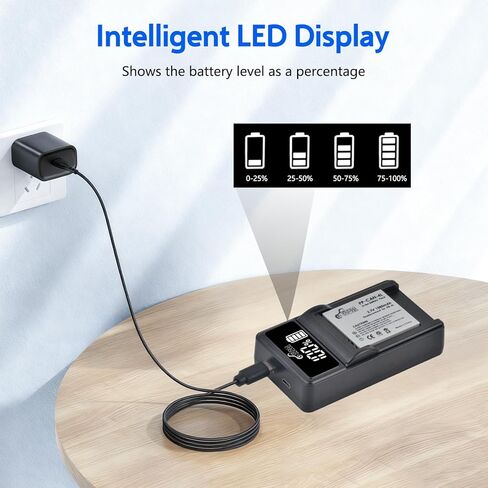 بطارية وشاحن Pickle Power NB-4L لكاميرا Canon PowerShot ELPH 100 HS، 300 HS، 310 HS، SD600، SD1000، SD1100 is، SD1400 is، SD750، SD400، SD200، SD30، SD300، SD40، SD450، SD630 in Kuwait