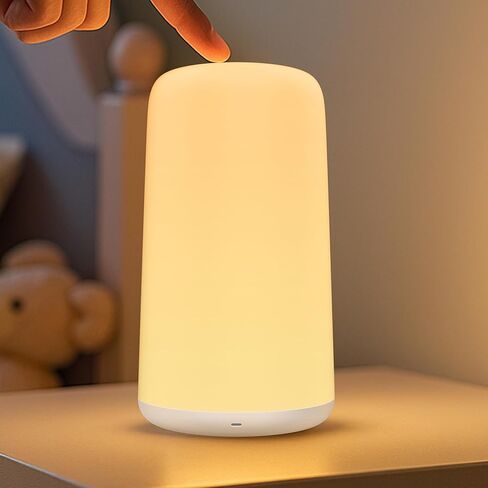 Night Light for Kids, Portable Baby Night Light, 5 Color Temperatures & Stepless Dimming, 8 RGB Colors, Rechargeable Nursery Night Light, Sleep Aid, Touch Lamp with 2 Timers in Kuwait