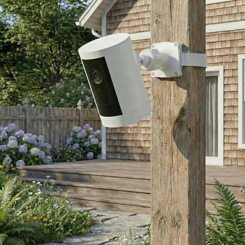 حامل جداري قابل للتعديل متوافق مع Ring Spotlight Cam Pro/Plus (بطارية)، كاميرا Ring Stick Up Cam (بطارية)، حامل كاميرا أمان خارجي مع حزام للتثبيت على الحائط أو العمود أو الشجرة in Kuwait