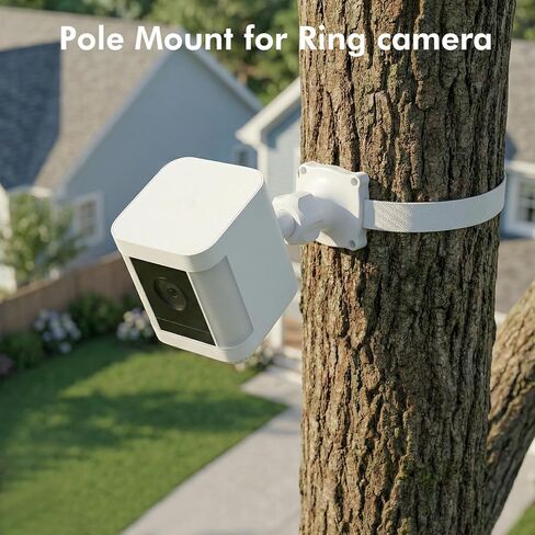 حامل جداري قابل للتعديل متوافق مع Ring Spotlight Cam Pro/Plus (بطارية)، كاميرا Ring Stick Up Cam (بطارية)، حامل كاميرا أمان خارجي مع حزام للتثبيت على الحائط أو العمود أو الشجرة in Kuwait