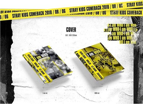 الألبوم المصغر الثاني لـ STRAY KIDS - أنا من [ WHO Ver. ] قرص مضغوط + كتاب صور + بطاقة صور + ملصق كلمات + مرآة in Kuwait