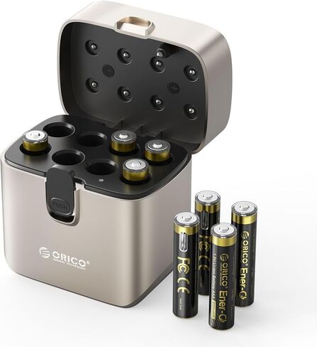 ORICO Rechargeable AA Lithium Batteries Charger-8Pack Double A Batteries for Blink Camera, Xbox Controllers & Toys, 3-Hour Fast Charging, 1.5V Constant Voltage, High- Capacity - EV8P in Saudi Arabia