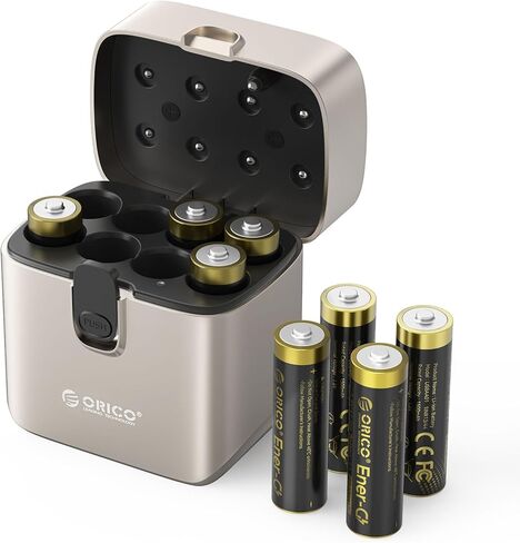 ORICO Rechargeable AA Lithium Batteries Charger-8Pack Double A Batteries for Blink Camera, Xbox Controllers & Toys, 3-Hour Fast Charging, 1.5V Constant Voltage, High- Capacity - EV8P in Saudi Arabia