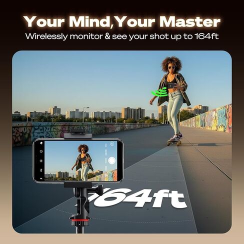 شاشة SYNCO XView Selfie لسلسلة iPhone 7-17، شاشة P2P لاسلكية خاصة آمنة، شاشة كاميرا خلفية مغناطيسية 4K/1080p مع نطاق 164FT للبث المباشر على YouTube TikTok (أسود) in Saudi Arabia