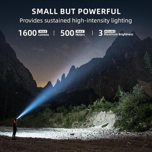 مصباح يدوي EDC قابل لإعادة الشحن مع 1600 لومن 7 أوضاع LED وقاعدة مغناطيسية وفتاحة زجاجات مصباح يدوي صغير مقاوم للماء مع شعاع أحمر للمنزل والتخييم في الهواء الطلق والطوارئ (أسود) in Kuwait