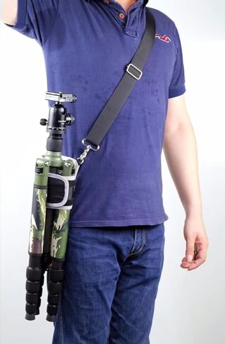 Nicama MTB1 Camera Monopod Shoulder Neck Sling Strap/Unipod Tripod Belt Waist Bag, Weight Support for Gimbal Stabilizer DJI Ronin-S, Zhiyun Crane, Moza Air Hold Gimbal Easier and Longer (Black) in Kuwait