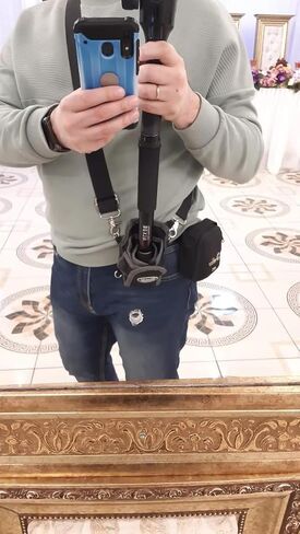 Nicama MTB1 Camera Monopod Shoulder Neck Sling Strap/Unipod Tripod Belt Waist Bag, Weight Support for Gimbal Stabilizer DJI Ronin-S, Zhiyun Crane, Moza Air Hold Gimbal Easier and Longer (Black) in Kuwait