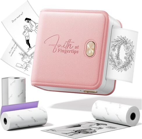 FaithTag Bible Study Mini Printer F21 Kit with 3 Rolls of 2" White Stickers in Kuwait
