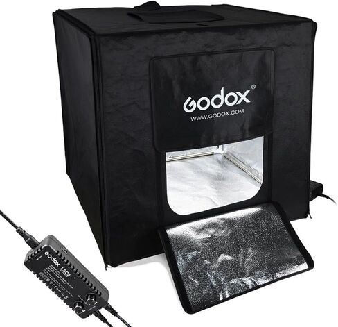 خيمة Godox Mini LED للتصوير الفوتوغرافي في الاستوديو مقاس 80 × 80 × 80 سم LSD80 2 قطعة شريط مصابيح LED قوة 40 وات 10000 ~ 11000 لومن مع حقيبة حمل in Kuwait