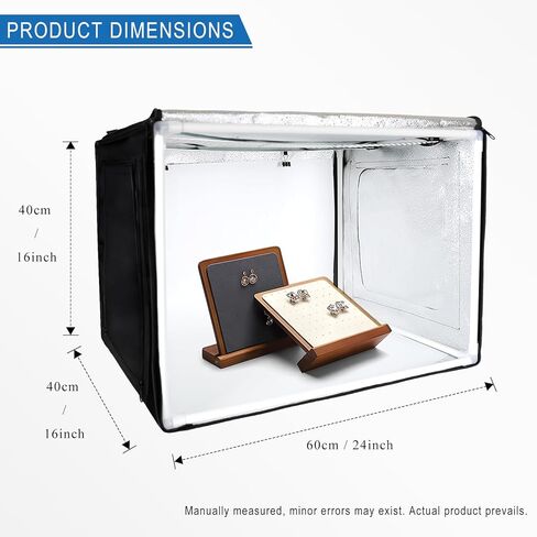 Light Box for Photography Handheld Live Streaming 24x16x16inch Photo Studio Bi-Color Dimmable LED Shooting Tent Cube Box with 4 Color Backdrops,336Pcs LED Lights 3200-6500K Photo Lighting Booth in Kuwait