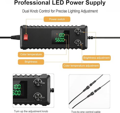 Light Box for Photography Handheld Live Streaming 24x16x16inch Photo Studio Bi-Color Dimmable LED Shooting Tent Cube Box with 4 Color Backdrops,336Pcs LED Lights 3200-6500K Photo Lighting Booth in Kuwait