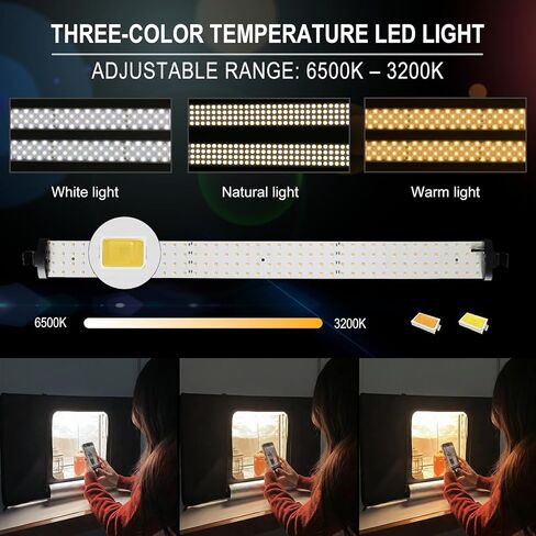 Light Box for Photography Handheld Live Streaming 24x16x16inch Photo Studio Bi-Color Dimmable LED Shooting Tent Cube Box with 4 Color Backdrops,336Pcs LED Lights 3200-6500K Photo Lighting Booth in Kuwait