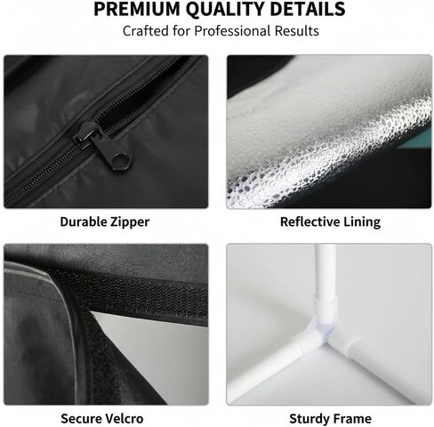 Light Box for Photography Handheld Live Streaming 24x16x16inch Photo Studio Bi-Color Dimmable LED Shooting Tent Cube Box with 4 Color Backdrops,336Pcs LED Lights 3200-6500K Photo Lighting Booth in Kuwait