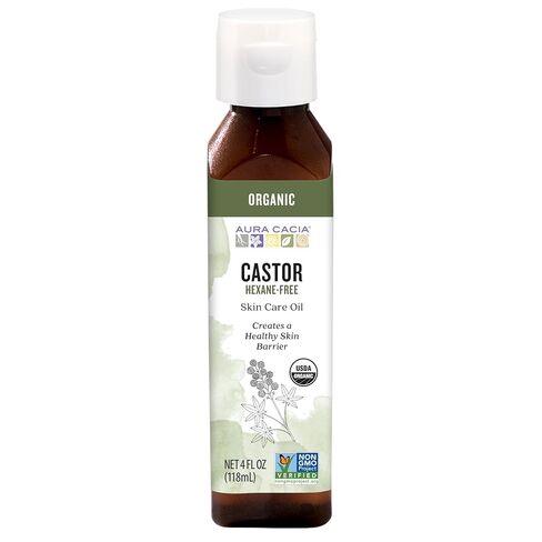 Aura Cacia Organic Skin Care Oil, Castor, 4 Fluid Ounce in Saudi Arabia