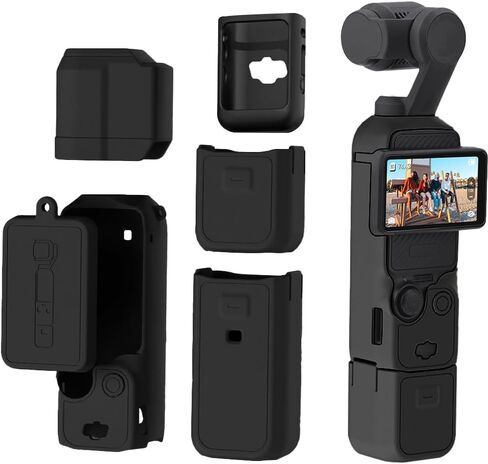 جراب GeeRic Pocket 3 من السيليكون، غطاء شامل واقٍ ممتاز، غطاء عدسة متوافق مع DJI OSMO Pocket 3، مقاوم للصدمات، مضاد للانزلاق، مقاوم للغبار، أزرق سماوي in Kuwait