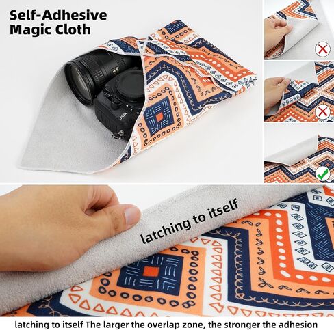 Camera Wrap, Anti-Scratch Protective Wrap, Lens pouche, Magic Self-Adhesive Cloth, Lens Protector, Washable Universal Storage Cloth for DSLR, Smartphones, Laptops, Cosmetic, Household Items in Kuwait