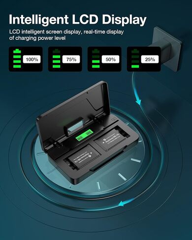 بطارية FirstPower NB-13L وشاحن بطارية مزدوج لكاميرا Canon PowerShot G7 X Mark III، G7 X، G7 X Mark II، G9 X، G9 X Mark II، G1 X Mark III، G5 X، G5X Mark II، SX740 HS، SX730 HS، SX720 HS، SX620 HS in Kuwait