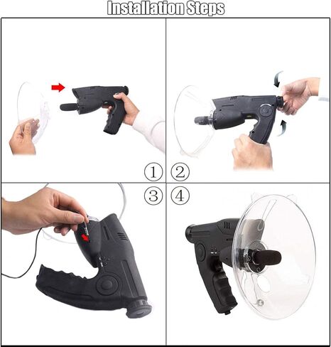 Parabolic Microphone Monocular, Sound Amplifier Ear Bionic Listening Device, Up to 300 FT 8X Magnification for Birds Listening Telescope in Kuwait