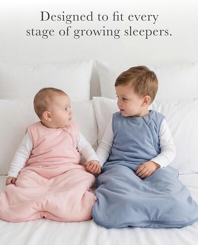 Bamboo Viscose 1.0 Tog Sleep Sack | Soft Breathable Baby Sleeping Bag, Wearable Blanket Baby, 2-Way Zipper in Kuwait
