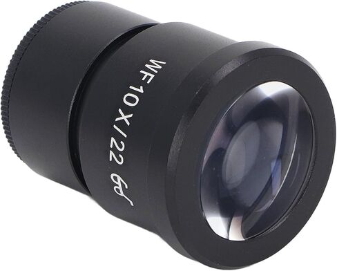 2Pcs 10X Microscope Eyepiece 22mm Field Number Microscopes Lens Adapters with Metal Casing Optical Lenses for Lab Microscopes in Kuwait