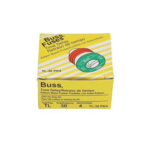 Bussman TL-30PK4 30 Amp TL Edison Plug Time Delay Fuse 4 Count in Saudi Arabia